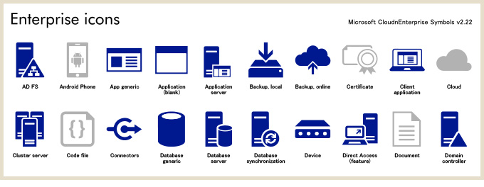 Microsoft系のアイコン Microsoft Cloudnenterprise Symbols を